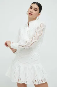 Šaty Bardot bílá barva, mini