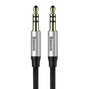 Baseus Yiven 1m audio kabel mini jack 3,5 mm AUX (černý/stříbrný)