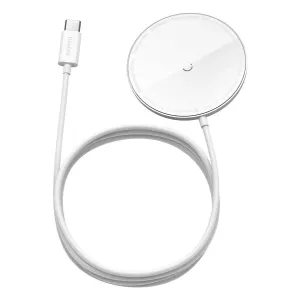 Baseus Mini magnetická bezdrátová nabíječka na iPhone 12 15W, bíla (WXJK-F02)