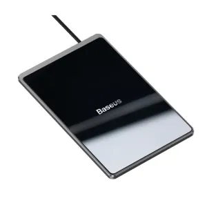 Baseus Ultra-thin bezdrátová nabíječka Qi s USB káblom 1m, černá (WX01B-01)