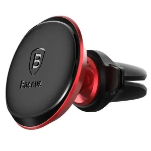 Baseus Magnetic Air Vent magnetický držák na mobil do auta, červený (SUGX-A09)