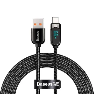 Kabel USB na USB-C Baseus Display, 66W, 1m (černý)