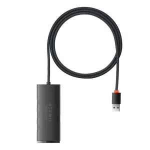 Rozbočovač 4 v 1 řady Baseus Lite USB na 4x USB 3.0 1m (černý)