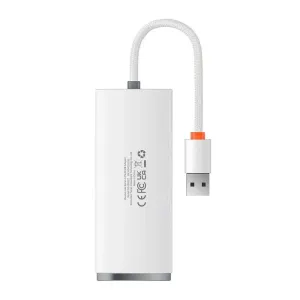 Rozbočovač 4 v 1 řady Baseus Lite USB na 4x USB 3.0 25 cm (bílý)
