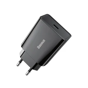 Baseus Speed Mini síťová nabíječka USB-C 20W 3A PD QC, černá (CCFS-SN01)