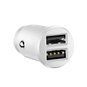 Baseus Grain 2x USB 5V 3,1A nabíječka do auta (bílá)