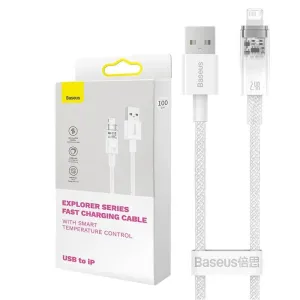 Baseus USB-A na Lightning Explorer Series rychlonabíjecí kabel 2m, 2,4A (bílý)