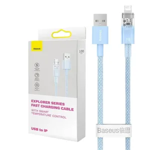 Baseus USB-A na Lightning Explorer Series rychlonabíjecí kabel 2m, 2,4A (modrý)