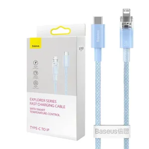 Baseus USB-C na Lightning Explorer Series rychlonabíjecí kabel 1m, 20W (modrý)