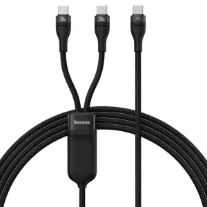Kabel USB 2v1 Baseus Flash Series USB-C na USB-C 100W, 1,5 m (černý)