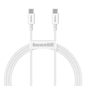 Kabel USB-C na USB-C Baseus Superior Series, 100 W, 1 m (bílý)