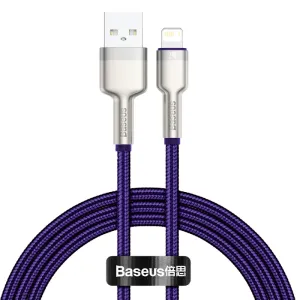 Kabel USB-Lightning Baseus Cafule, 2,4 A, 1 m (fialový)