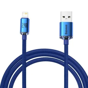 Kabel USB-Lightning Baseus Crystal Shine, 2,4 A, 2 m (modrý)
