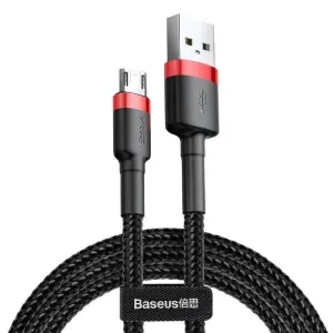 Kabel USB-Micro USB Baseus Cafule 2,4A 1m (červený/černý)