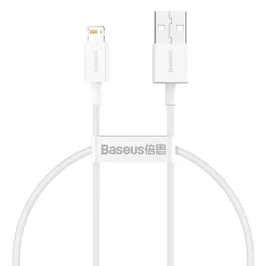 Kabel USB na Lightning Baseus Superior Series, 2,4A, 0,25 m (bílý)