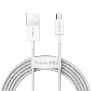Kabel USB na micro USB Baseus Superior Series, 2A, 2 m (bílý)