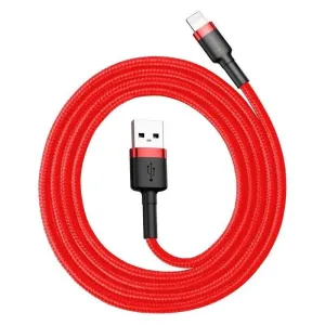 Lightning USB kabel Baseus Cafule 2,4A 0,5 m (červený)