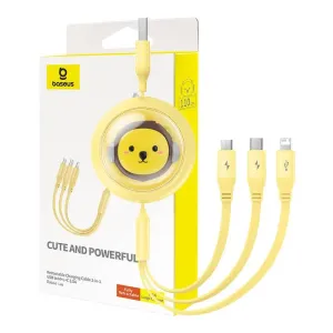 Nabíjecí kabel 3v1 Baseus USB na USB-C, USB-M, Lightning 3,5 A, 1,1 m (žlutý)