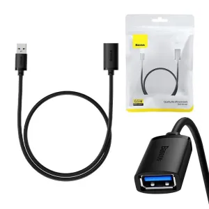 Prodlužovací kabel Baseus USB 3.0 samec-samice, řada AirJoy, 0,5 m (černý)