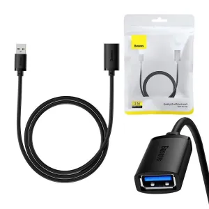 Prodlužovací kabel Baseus USB 3.0 samec-samice, řada AirJoy, 1 m (černý)
