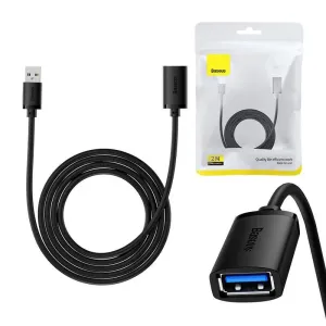 Prodlužovací kabel Baseus USB 3.0 samec-samice, řada AirJoy, 2 m (černý)
