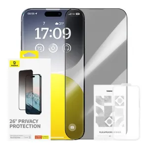 Tvrzené sklo Baseus Diamond iPhone 15 Pro pro ochranu soukromí