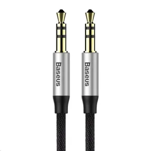 Baseus Yiven Series audio kabel 3, 5mm Jack 0, 5m, stříbrná-černá