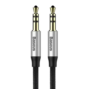 Baseus Yiven 1,5 m audio kabel mini jack 3,5 mm AUX (černý/stříbrný)