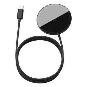 Baseus Simple Mini indukční nabíječka s magnetem, MagSafe, 15W (černá)