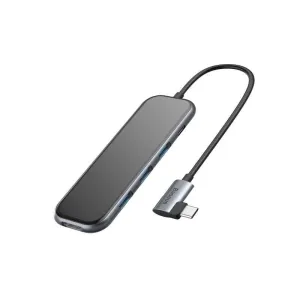 Baseus Mirror HUB adaptér USB-C - 3x USB 3.0 / HDMI 4K / USB-C, šedý (CAHUB-BZ0G)