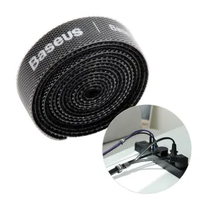 Baseus Rainbow Circle Velcro Straps, organizér kabelů 3 m (černý)