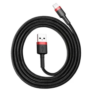 Baseus Cafule kabel USB / Lightning QC 3.0 2A 3m, černý/červený (CALKLF-R91)