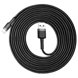 Baseus Cafule kabel USB / Lightning QC3.0 2A 3m, černý/šedý (CALKLF-RG1)