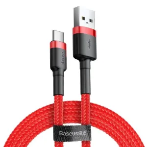 Baseus Cafule kabel USB / USB-C QC 3.0 1m, červený (CATKLF-B09)