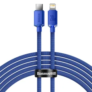Baseus Crystal Shine kabel USB-C / Lightning 20W 2m, modrý (CAJY000303)