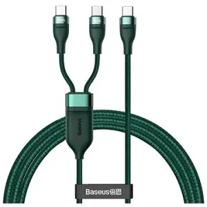 Baseus Flash Series Fast Charging Data Cable Type-C to Dual USB-C 100W 1.5m Green