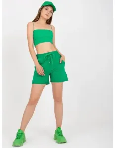 Dámské šortky s vysokým pasem HADASSA zelené