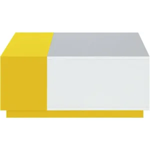 Konferenční stolek Mobi MO-16 bílá / žlutá