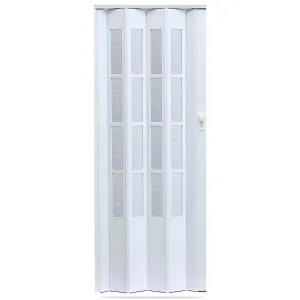 Shrnovací dveře Crystalline glass bílé 860mm