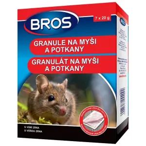 BROS Rodenticid - granule na myši a potkany, 7 x 20 g