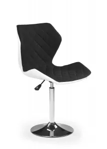 Expedo Barová židle KORNELA, 48x92-104x53, bílá/černá