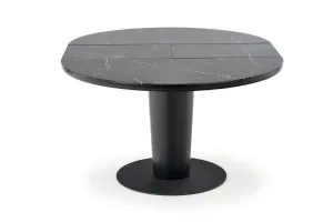 HALMAR Rozkládací jídelní stůl CRISTIANO černý mramor/černý