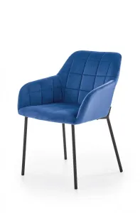 HALMAR Židle Carin námořnicky modrá/černá
