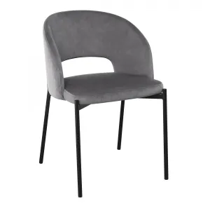 Židle K455 látka velvet/kov popelavě šedá