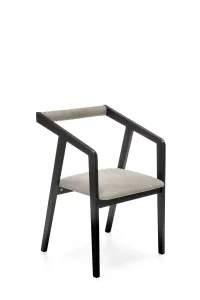 Židle Azul dřevo/samet černá/šedá 50x53x79