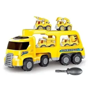 Bavytoy - Žlutý náklaďák s autíčky a šroubovákem