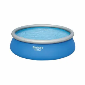 Nadzemní bazén kruhový Bestway Fast Set, kartušová filtrace, schůdky, plachta, průměr 4,57m, výška 1,22m #3909953