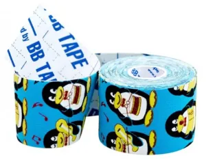 Kineziologické tejpy BB Tape pro citlivou pokožku - dětský motiv - tučňák Barva: modrá