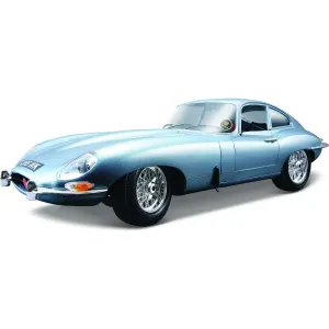 Bburago 1:18 Jaguar E Coupe Metalic Silver Blue