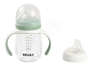 Láhev Bidon na učení pití 2in1 Training Bottle Beaba Sage Green 210 ml zelená od 4 měsíců